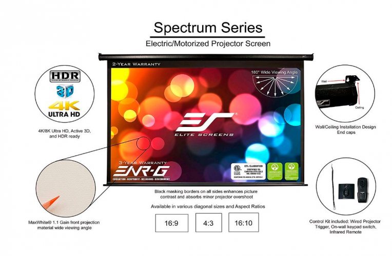 Elite Screen Electric100H особенности