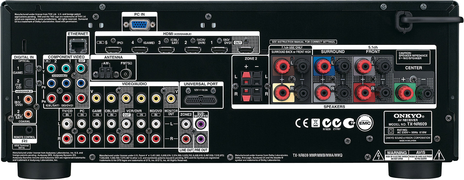 7.2-канальный сетевой AV-ресивер Onkyo TX-NR609